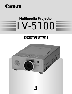 Handleiding Canon LV-5100 Beamer