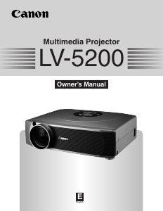 Manual Canon LV-5200 Projector