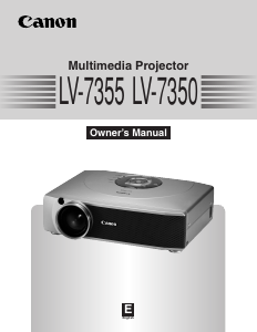 Bruksanvisning Canon LV-7350 Projektor