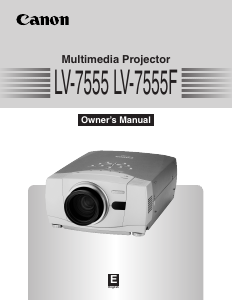 Bruksanvisning Canon LV-7555 Projektor