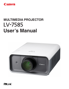 Bruksanvisning Canon LV-7585 Projektor