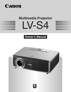 Bruksanvisning Canon LV-S4 Projektor