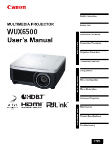 Bruksanvisning Canon REALiS WX6500 D Projektor