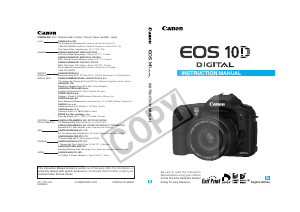 Handleiding Canon EOS 10D Digitale camera