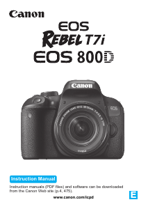Handleiding Canon EOS Rebel T7i Digitale camera