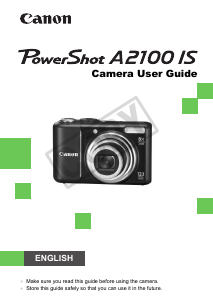 Handleiding Canon PowerShot A2100 IS Digitale camera