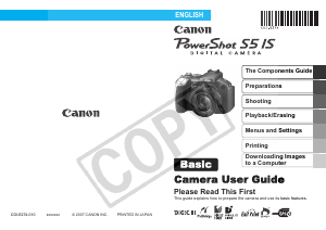 Handleiding Canon PowerShot S5 IS Digitale camera