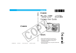Handleiding Canon PowerShot S400 Digitale camera
