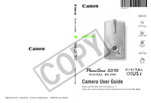 Handleiding Canon PowerShot SD10 Digitale camera