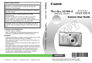 Handleiding Canon PowerShot SD780 IS Digitale camera