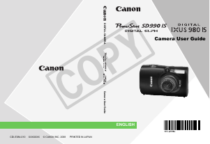 Handleiding Canon PowerShot SD990 IS Digitale camera