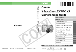 Handleiding Canon PowerShot SX 100 IS Digitale camera