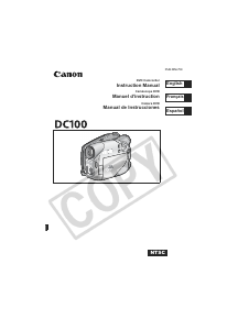 Handleiding Canon DC100 Camcorder