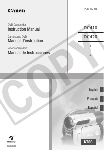 Handleiding Canon DC410 Camcorder