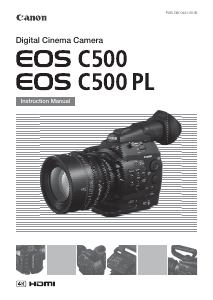Manual Canon EOS C500 Camcorder