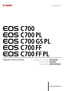 Handleiding Canon EOS C700 FF Camcorder