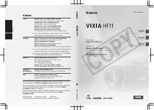 Handleiding Canon VIXIA HF11 Camcorder