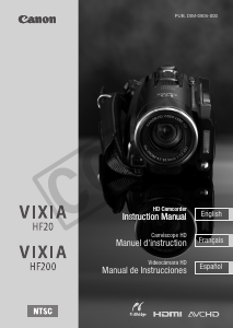 Handleiding Canon VIXIA HF20 Camcorder