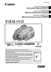 Handleiding Canon VIXIA HV30 Camcorder