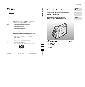 Handleiding Canon ZR20 Camcorder