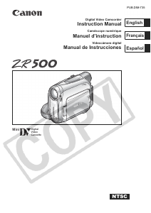 Handleiding Canon ZR500 Camcorder