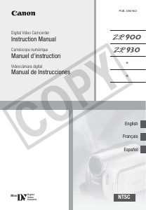 Handleiding Canon ZR900 Camcorder