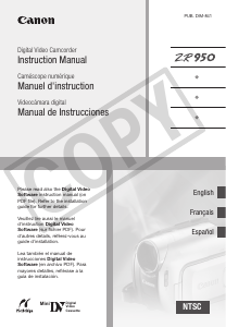 Handleiding Canon ZR950 Camcorder