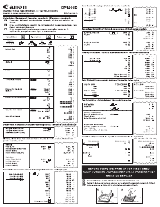 Manual Canon CP1200D Calculator