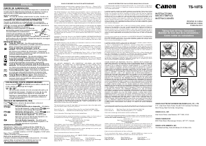 Manual Canon TS-10TS Calculator