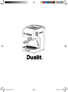 Handleiding Dualit Espress-auto Espresso-apparaat