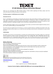 Bruksanvisning Texet ST-242 Mus