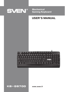 Bruksanvisning Sven KB-G9700 Tangentbord