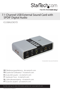 Handleiding StarTech ICUSBAUDIO7D Geluidskaart