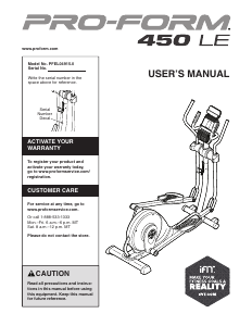 Handleiding Pro-Form 450 LE Crosstrainer