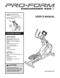 Handleiding Pro-Form Endurance 420 E Crosstrainer