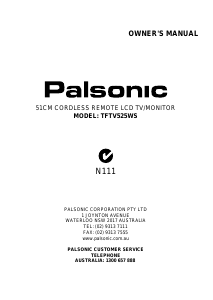 Handleiding Palsonic TFTV525WS LCD televisie
