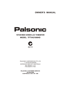 Bruksanvisning Palsonic TFTV421080HD LCD TV