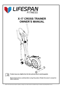 Bruksanvisning Lifespan X-17 Crosstrainer
