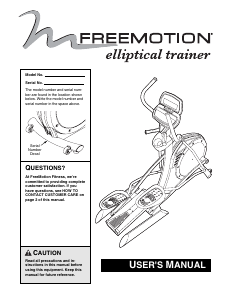 Handleiding FreeMotion FMEL 4505 Crosstrainer