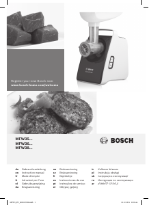 Manual Bosch MFW3540W Meat Grinder