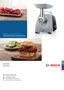 Manual Bosch MFW68100 Meat Grinder