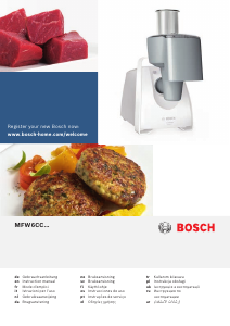 Руководство Bosch MFW68640 Мясорубка