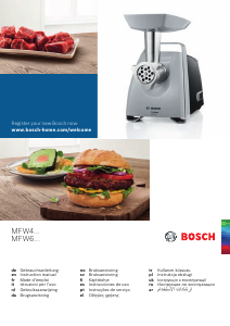Manual Bosch MFW68680 Meat Grinder