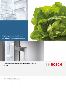 Kullanım kılavuzu Bosch KGN46XW30N Donduruculu buzdolabı