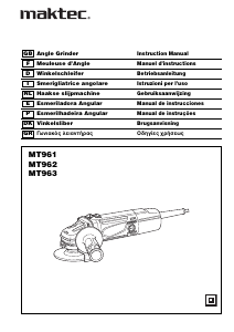 Manual Maktec MT961 Angle Grinder