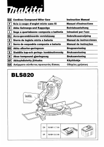 Bruksanvisning Makita BLS820 Cirkelsåg