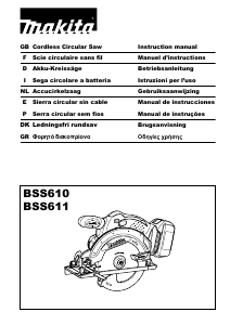 Manual Makita BSS611 Circular Saw
