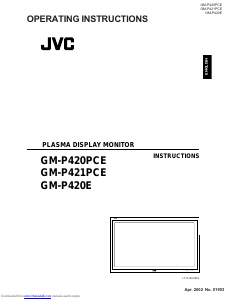 Manual JVC GM-P420E Plasma Monitor