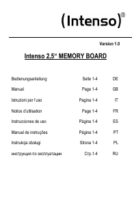 Manual Intenso 2.5 Memory Board Hard Disk Drive