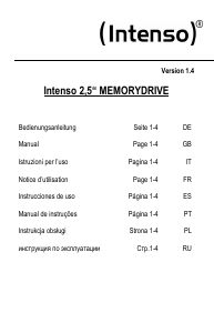 Руководство Intenso 2.5 Memory Drive Жесткий диск